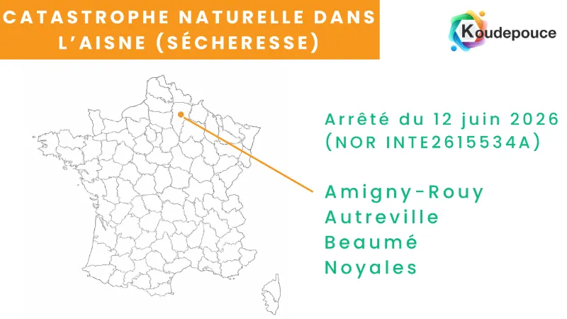 Fissure en escalier sur la façade d’une maison dans l’Aisne après sécheresse, catastrophe naturelle 2025